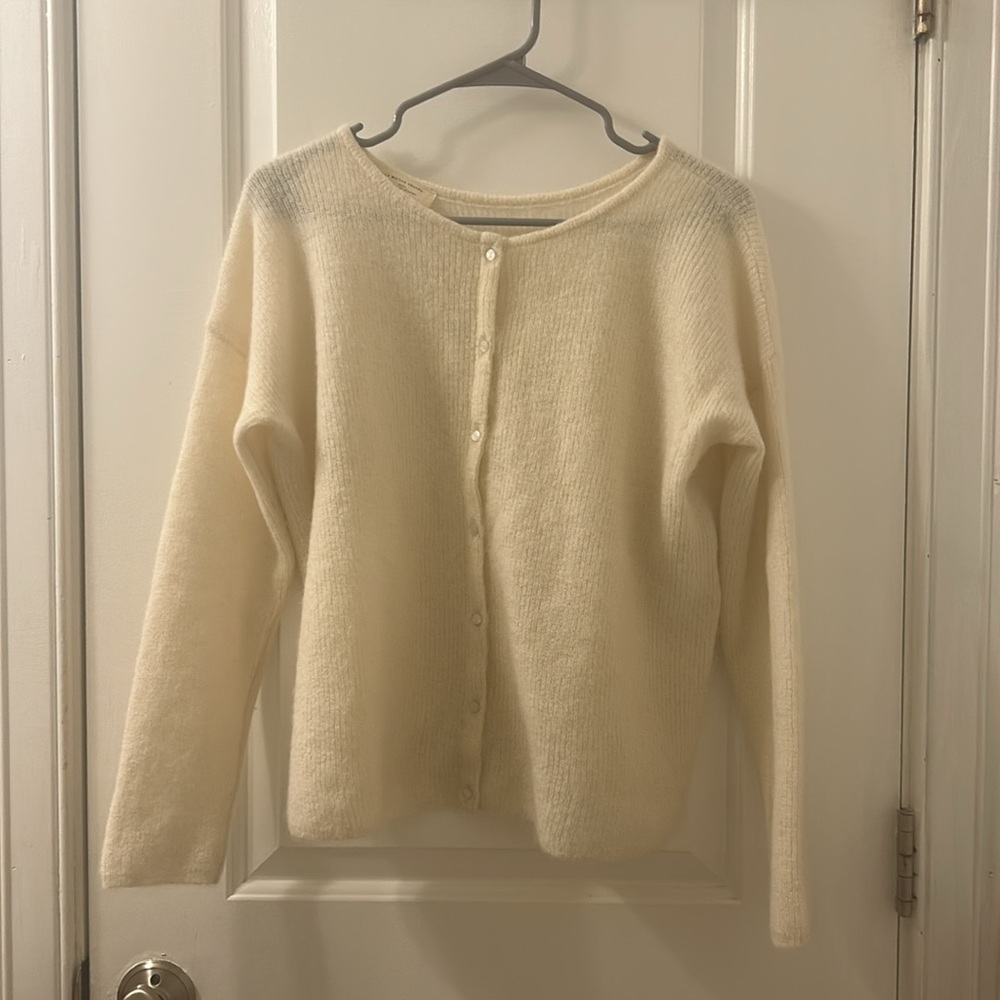 Sezane Gaspard Cardigan Ecru - Size S - Picture 5 of 9